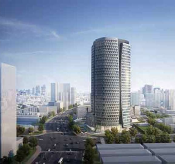 【上海】33层框剪办公楼建筑设计方案文本（无CAD）