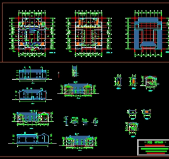 仿古建筑施工图3D模型