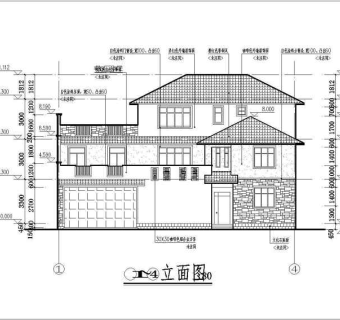 某三层欧式风格小别墅建筑方案设计图