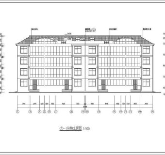 某城镇四层砖混结构住宅楼建筑设计方案图纸