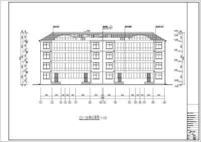 某城镇四层砖混结构住宅楼建筑设计方案图纸