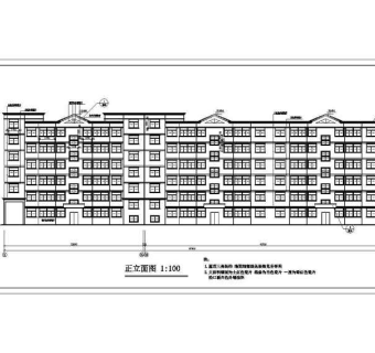 焦作市某多层砖混结构住宅楼建筑设计施工图纸
