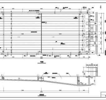 某8泳道游泳池结构施工图(含跳水池和跳台)