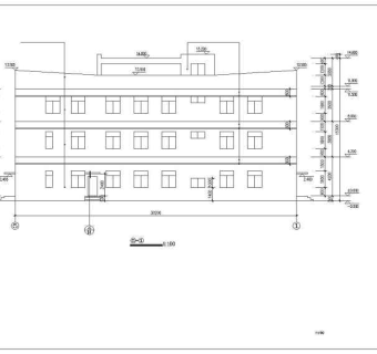 某三层综合楼建筑结构施工cad图