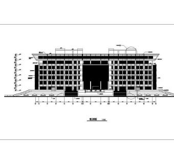 某大学8层框架结构图书馆建筑设计方案图3D模型