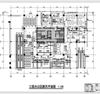 东北某家乐福超市全套暖通设计图纸3D模型