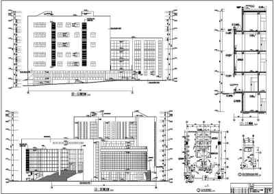 某地六层框架结构图书馆建筑设计施工图纸