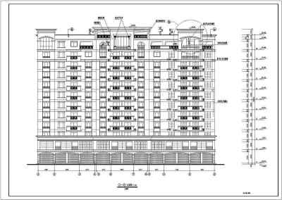 钢筋混凝土商住楼建筑设计CAD施工图纸