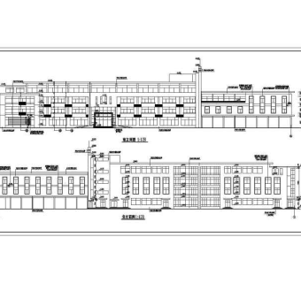 某带植草屋面大型综合楼设计cad建施图