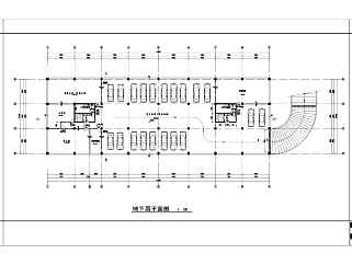 名士商住楼建筑平面设计CAD方案图