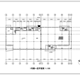 某地区两栋综合楼设计cad建筑方案图带效果图
