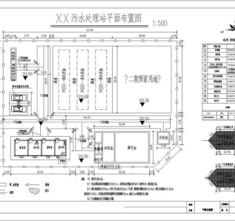 某污水处理厂设计cad全套图纸(非常详尽)3D模型