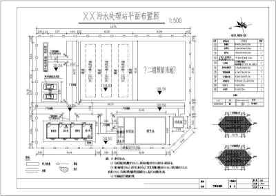 某污水处理厂设计cad全套图纸(非常详尽)3D模型