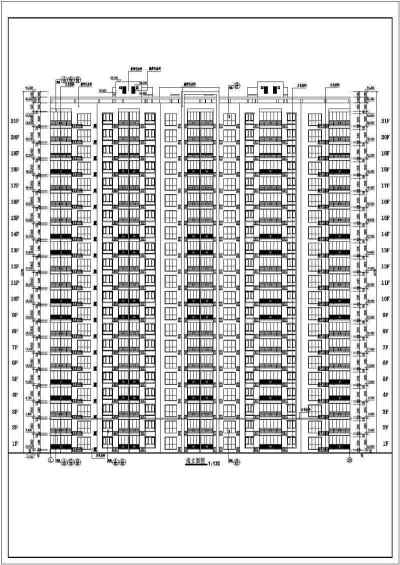 霸州市21层剪力墙结构住宅楼建筑施工图