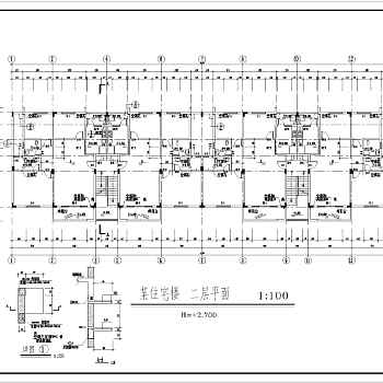 某大学生公寓楼建筑设计cad施工图