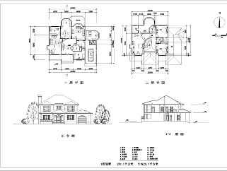 13套别墅设计cad施工方案精选图纸