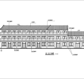 仿古街建筑设计CAD施工图