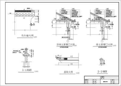 某仿古建筑楼台全套建施图3D模型