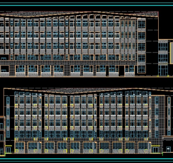 中学教学楼、实验楼建筑施工图全套