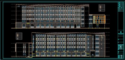 中学教学楼、实验楼建筑施工图全套