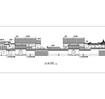 某仿古建筑亭屋设计cad详细建筑施工图3D模型