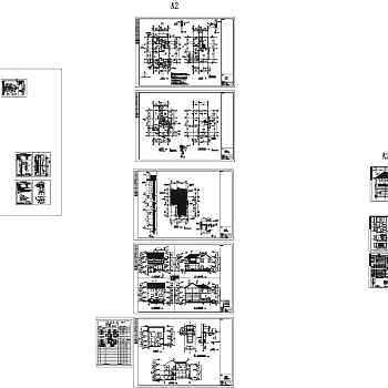 别墅施工图(带效果图)3D模型