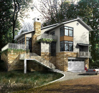 间约别墅效果图