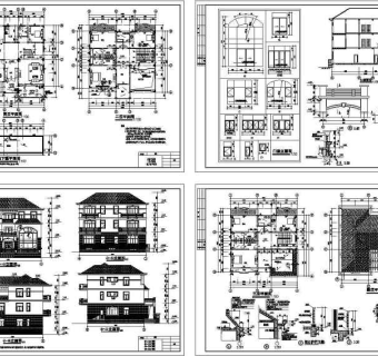 豪华别墅施工图(附效果图)