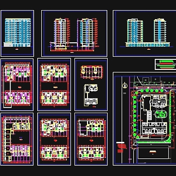 小高层住宅方案设计图3D模型