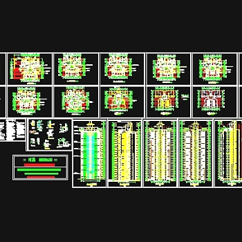 高层住宅楼全套施工图3D模型