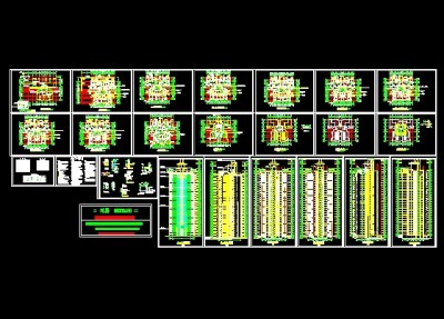 高层住宅楼全套施工图3D模型