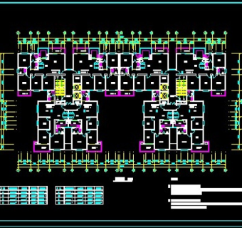 高层住宅一梯四户方案