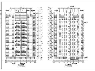 江西省某地一梯二户小高层住宅楼施工图