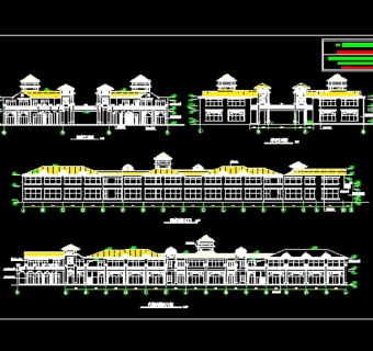 商业街建筑立面3D模型