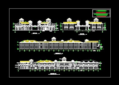 商业街建筑立面3D模型