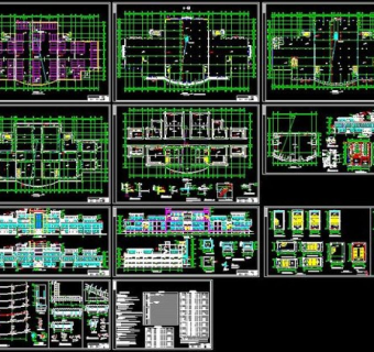 某商业广场全套建筑施工图3D模型