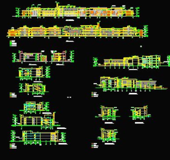 商业街建筑施工图带效果图
