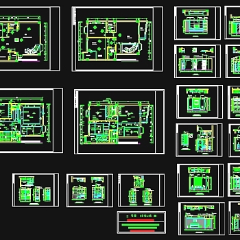 家居复式楼全套装修施工图3D模型