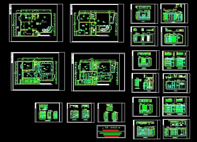 家居复式楼全套装修施工图3D模型