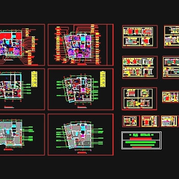 某复式楼装修施工图3D模型