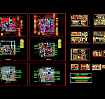 某复式楼装修施工图3D模型