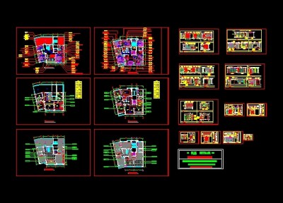 某复式楼装修施工图3D模型