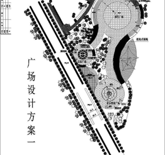 某广场景观规划设计总平面布置方案图3D模型