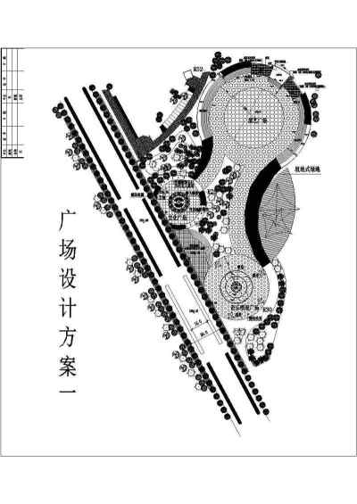 某广场景观规划设计总平面布置方案图3D模型