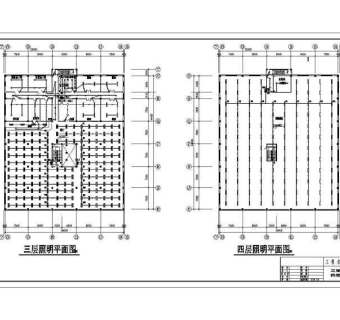 汽车4S店电气照明cad设计施工图