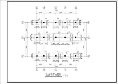 某地四层底框结构住宅楼结构方案图