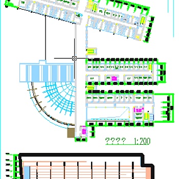 现在综合医院设计CAD+效果图，