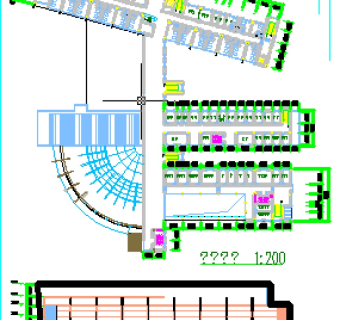 现在综合医院设计CAD+效果图，