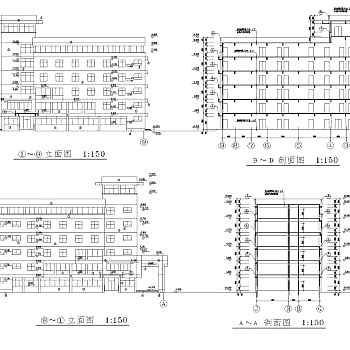 某地多层综合教学楼建筑设计施工图