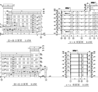 某地多层综合教学楼建筑设计施工图